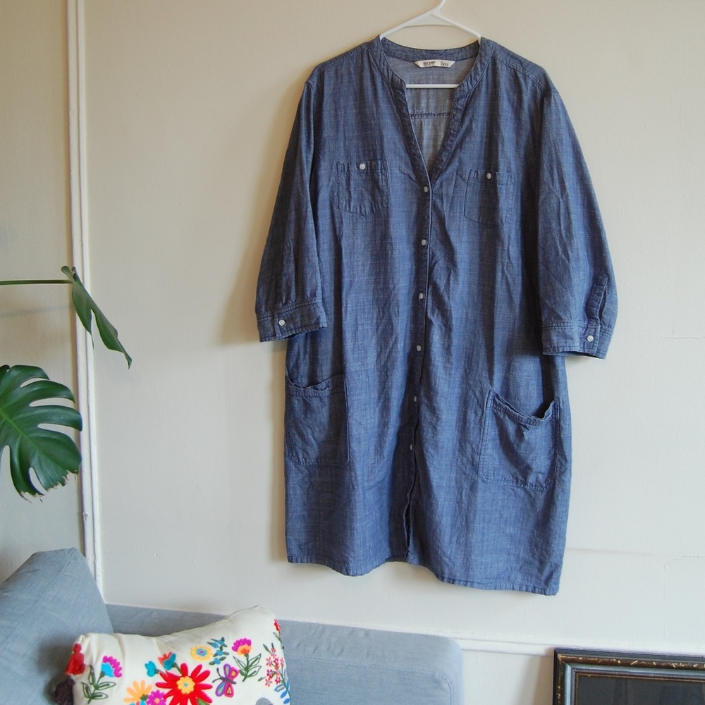 old navy button up tunic dress XXL